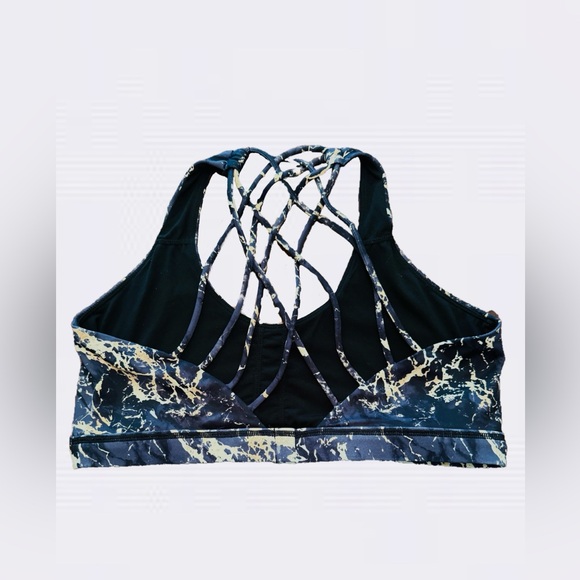 Constantly Varied Gear CVG Butterfly Back Sports Bra Black w/ Gold Marble  XL - Picture 2 of 7